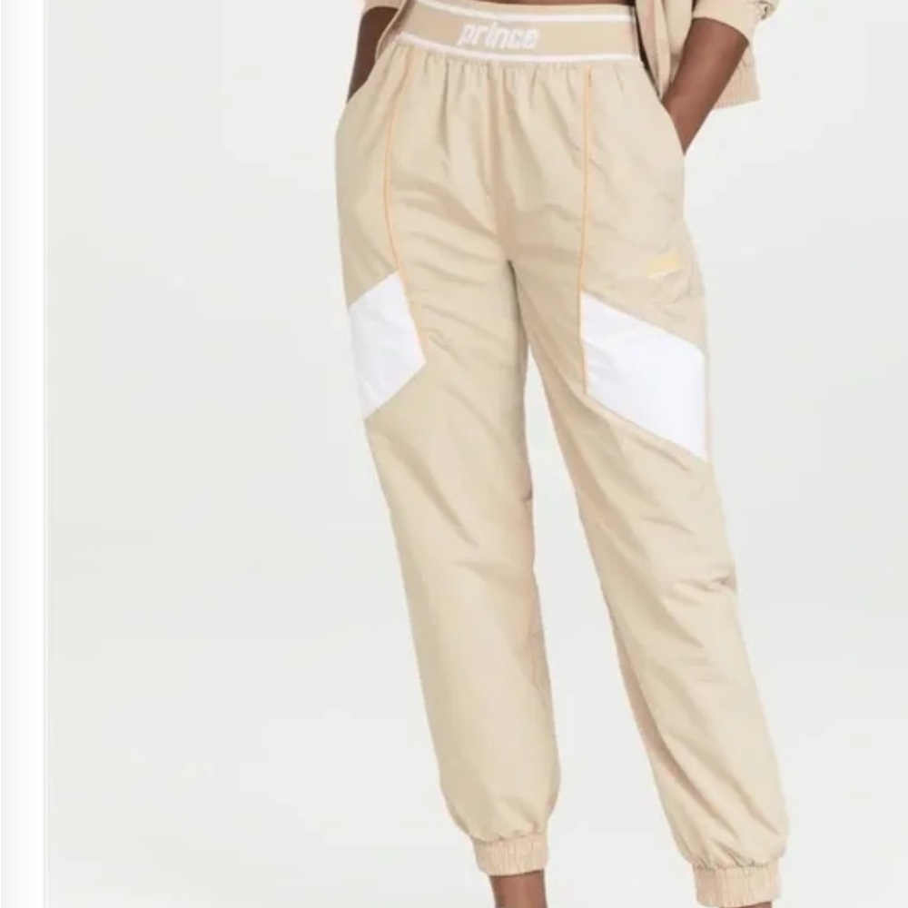 Prince Women's Beige and White Joggers